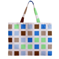 Colorful Green Background Tile Pattern Zipper Mini Tote Bag