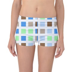 Colorful Green Background Tile Pattern Boyleg Bikini Bottoms by Amaryn4rt