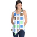 Colorful Green Background Tile Pattern Sleeveless Tunic View1