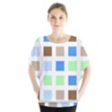 Colorful Green Background Tile Pattern Blouse View1