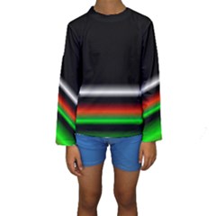 Colorful Neon Background Images Kids  Long Sleeve Swimwear