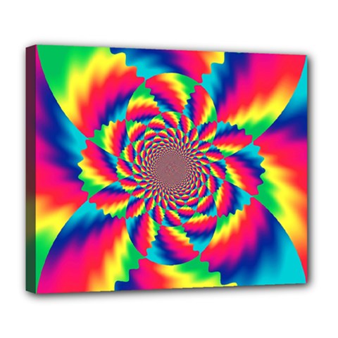 Colorful Psychedelic Art Background Deluxe Canvas 24  x 20  