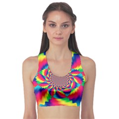 Colorful Psychedelic Art Background Sports Bra by Amaryn4rt