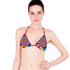 Colorful Psychedelic Art Background Bikini Top by Amaryn4rt