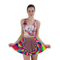 Colorful Psychedelic Art Background Mini Skirt by Amaryn4rt