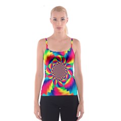 Colorful Psychedelic Art Background Spaghetti Strap Top by Amaryn4rt