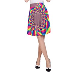 Colorful Psychedelic Art Background A-line Skirt by Amaryn4rt