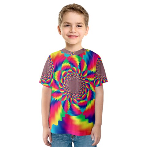 Colorful Psychedelic Art Background Kids  Sport Mesh Tee by Amaryn4rt