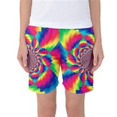 Colorful Psychedelic Art Background Women s Basketball Shorts by Amaryn4rt