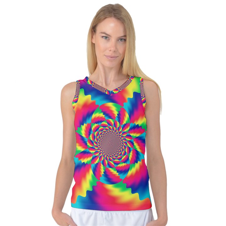 Colorful Psychedelic Art Background Women s Basketball Tank Top