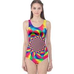 Colorful Psychedelic Art Background One Piece Swimsuit by Amaryn4rt