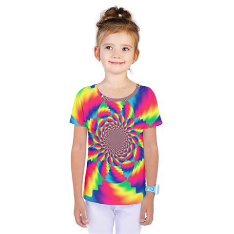 Colorful Psychedelic Art Background Kids  One Piece Tee by Amaryn4rt