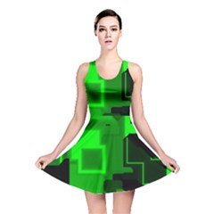 Cyber Glow Reversible Skater Dress