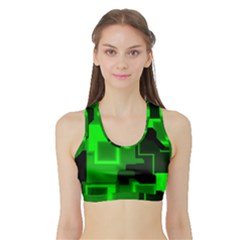 Cyber Glow Sports Bra With Border