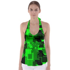 Cyber Glow Babydoll Tankini Top