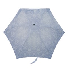 Damask Pattern Wallpaper Blue Mini Folding Umbrellas