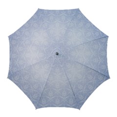 Damask Pattern Wallpaper Blue Golf Umbrellas