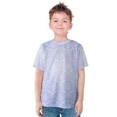 Damask Pattern Wallpaper Blue Kids  Cotton Tee