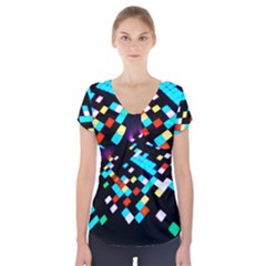 Dance Floor Short Sleeve Front Detail Top by Amaryn4rt