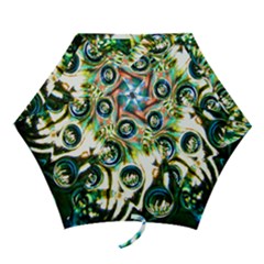 Dark Abstract Bubbles Mini Folding Umbrellas