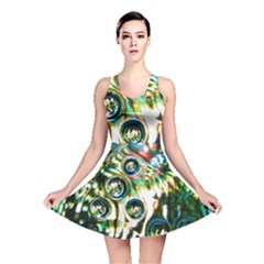 Dark Abstract Bubbles Reversible Skater Dress