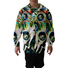 Dark Abstract Bubbles Hooded Wind Breaker (kids)