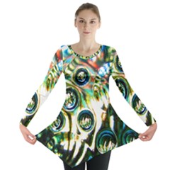 Dark Abstract Bubbles Long Sleeve Tunic 