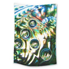 Dark Abstract Bubbles Large Tapestry