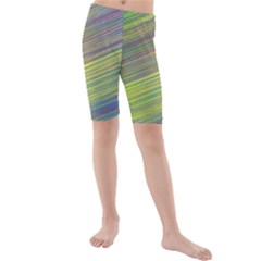 Diagonal Lines Abstract Kids  Mid Length Swim Shorts