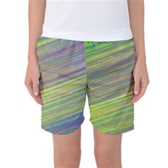 Diagonal Lines Abstract Women s Basketball Shorts