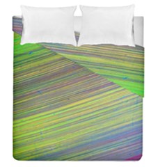 Diagonal Lines Abstract Duvet Cover Double Side (queen Size) by Amaryn4rt