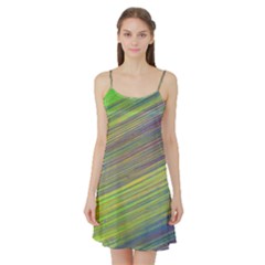 Diagonal Lines Abstract Satin Night Slip