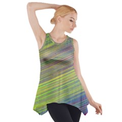 Diagonal Lines Abstract Side Drop Tank Tunic