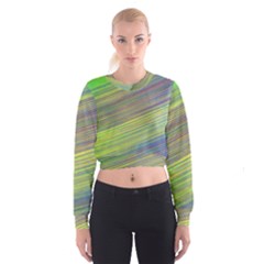 Diagonal Lines Abstract Women s Cropped Sweatshirt