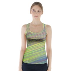 Diagonal Lines Abstract Racer Back Sports Top