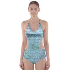 Digital Pattern Cut-out One Piece Swimsuit