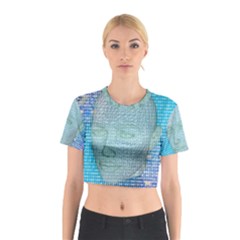 Digital Pattern Cotton Crop Top