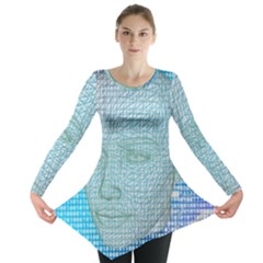 Digital Pattern Long Sleeve Tunic 