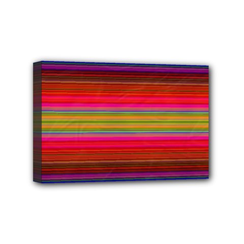 Fiesta Stripe Colorful Neon Background Mini Canvas 6  X 4 