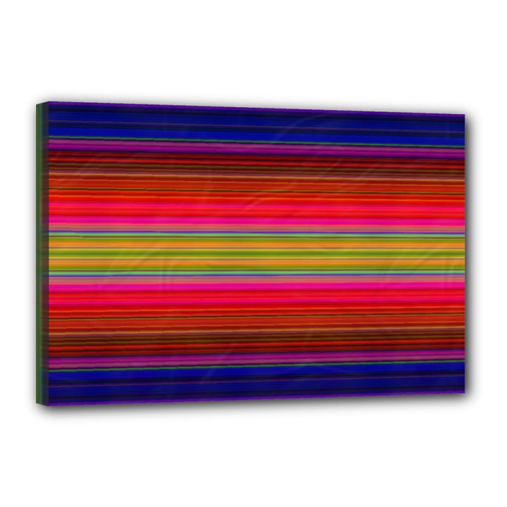 Fiesta Stripe Colorful Neon Background Canvas 18  x 12 