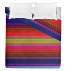 Fiesta Stripe Colorful Neon Background Duvet Cover Double Side (queen Size)