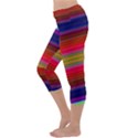 Fiesta Stripe Colorful Neon Background Capri Yoga Leggings View2