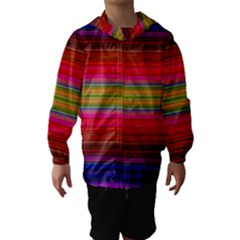 Fiesta Stripe Colorful Neon Background Hooded Wind Breaker (kids)