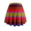 Fiesta Stripe Colorful Neon Background Mini Flare Skirt View2