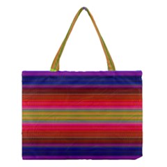 Fiesta Stripe Colorful Neon Background Medium Tote Bag