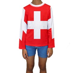 Flag Of Switzerland Kids  Long Sleeve Swimwear