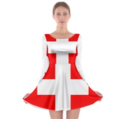 Flag Of Switzerland Long Sleeve Skater Dress by Amaryn4rt