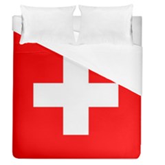 Flag Of Switzerland Duvet Cover (queen Size)