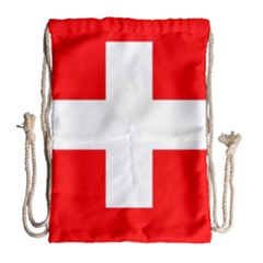 Flag Of Switzerland Drawstring Bag (large)