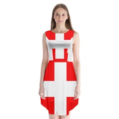 Flag Of Switzerland Sleeveless Chiffon Dress  